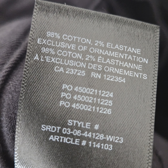 Aritzia TNA The Relay Cargo Pants Straight Leg Black Vintage Wash Size 10 - Picture 9 of 11